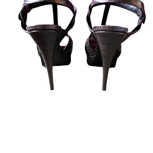 NEW Saint Laurent 105 Tribute Croc Embossed 39 Ultra Grey - Picture 6 of 13